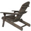 Chaise pliante en bois, gris, pour les loisirs en plein air avec commodité pliable