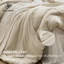 Ensemble d'édredon très grand taille - 7 pièces Ensemble de literie très grand beige pour toutes les saisons, lit de style bohème contrastant dans un sac avec édredon, draps, taies d'oreiller et taies décoratives-105522615-105522621