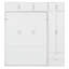 Lit escamotable mural avec armoire supérieure, tablettes et garde-robe, lit pliable peu encombrant-387640597