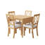 Ensemble de salle à manger extensible 5 pièces avec table à abattants et chaises rembourrées pour petits espaces-130381933-130381935