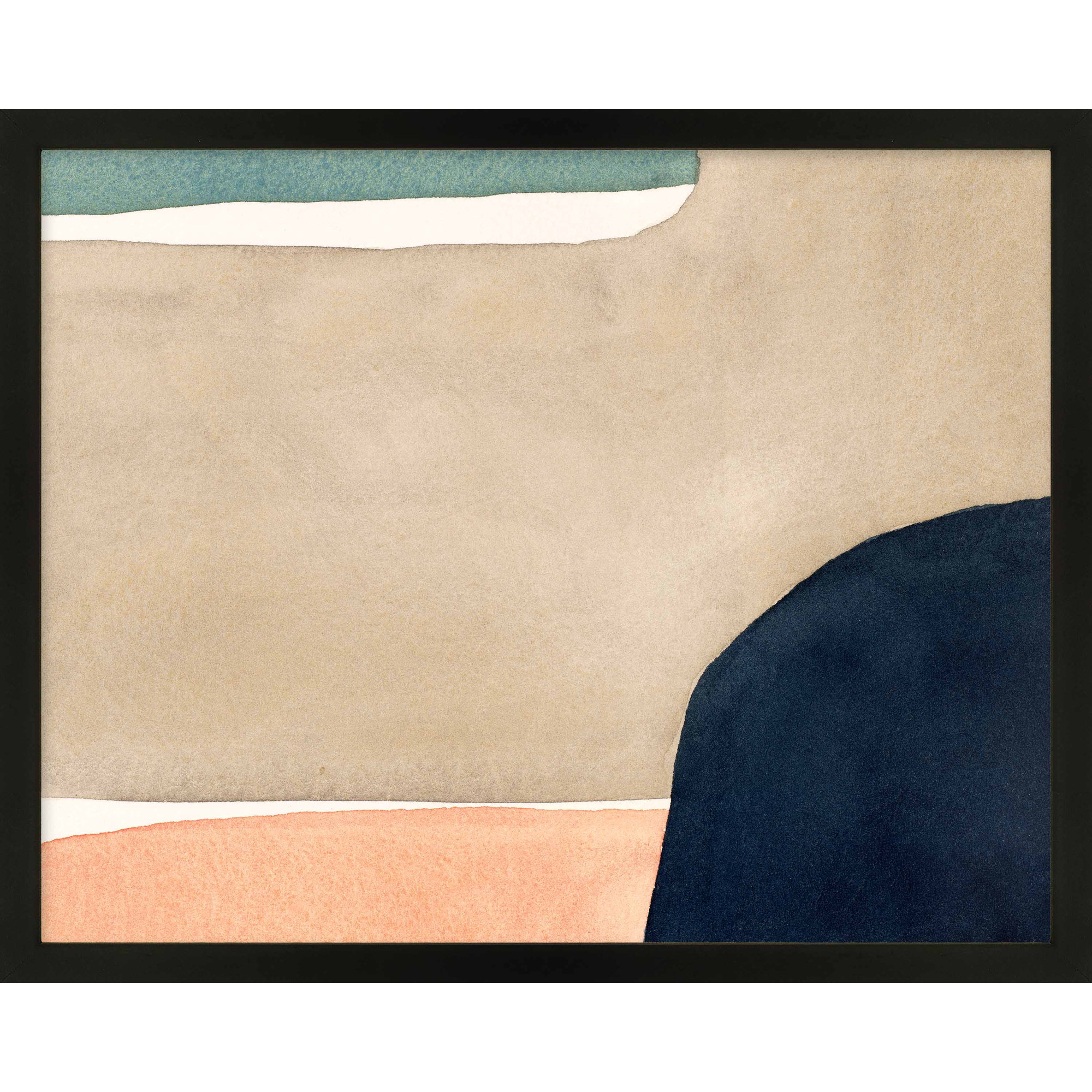 Hazy Gray by Julia Balfour, 24" H x 30" W x 1.25" D, Black Picture Framed Paper