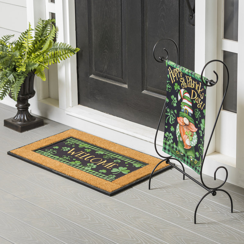 Tapis d'extérieur Eduvijes St. Patrick's Day Lucky Clover Sassafras