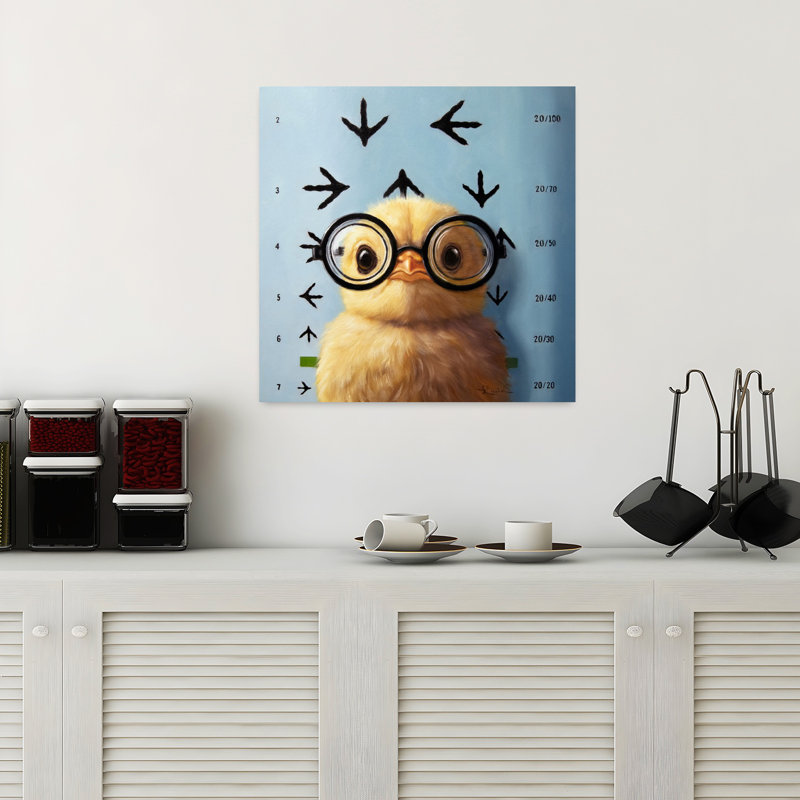 «Four Eyes Chick II», art urbain contemporain, H 18 po x l 18 po