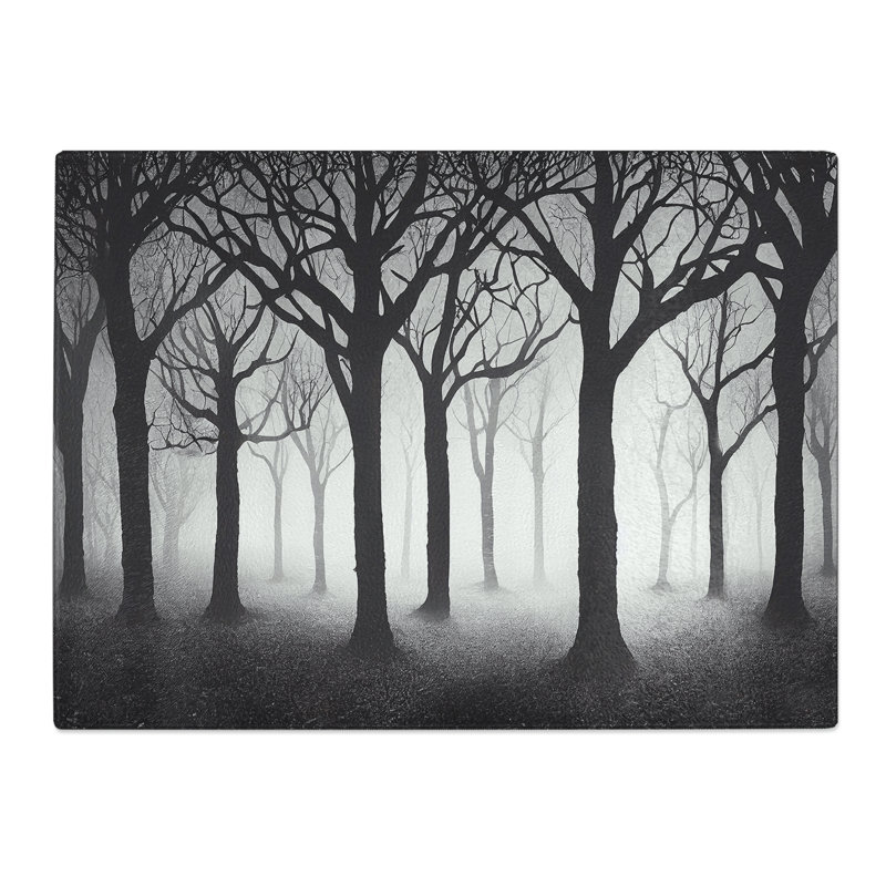 Contoured Forest  Glass Chopping Board