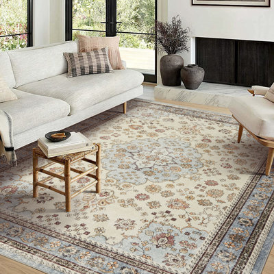 Striped Machine Braided Area Rug