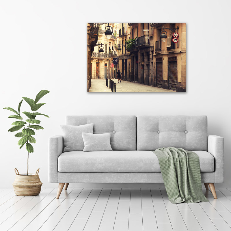 Streets Of Barcelona - Wrapped Canvas Print