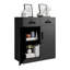Armoire de rangement en métal noir avec serrure et deux tiroirs, organisateur de bureau 31,5 po avec tablette réglable