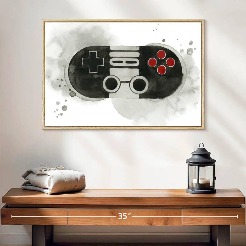 Gamer IV, Cadre flottant en bois naturel, 25 po x 17 po
