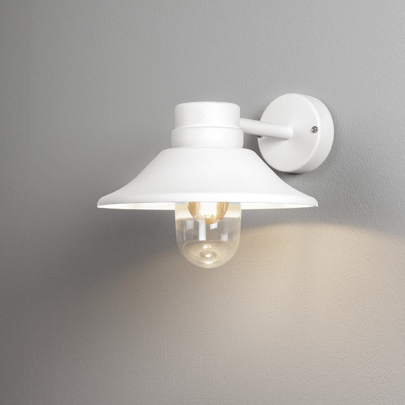 26.5cm H Outdoor Wall Lantern, White