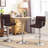 Pete Swivel Upholstered Adjustable Height Counter Stool with Metal Frame-694174960