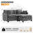 Chenille Upholstered Sectional Sofa Couch with Ottoman-1219246337-1231188925