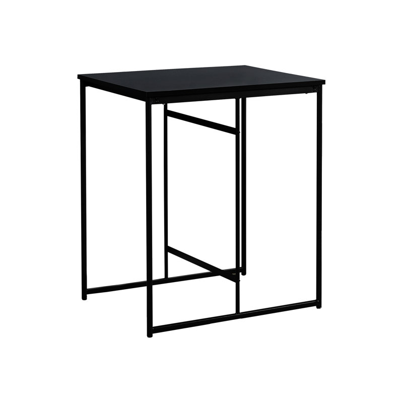 Table de salle à manger rectangulaire 32 po, hauteur comptoir, stratifié noir