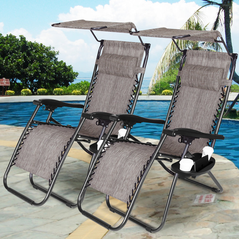 Fauteuil inclinable zéro gravité avec coussin Johan, Brun clair