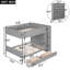 Lit superposé double au-dessus de double avec 2 tiroirs et armoire à couches multiples