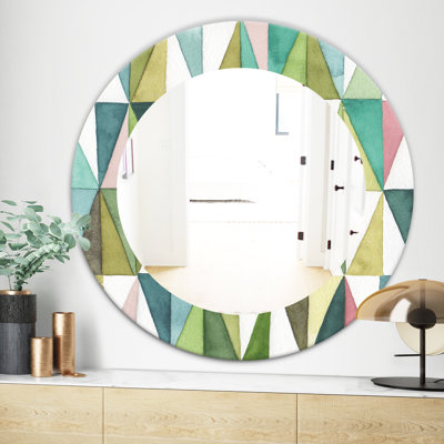 Mixed Geometric III Traditional Wall Mirror