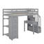 Lit mezzanine simple avec tiroirs, bureau et escalier-2123286556
