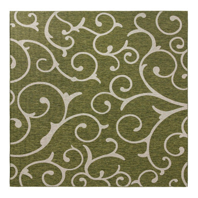 Hague Botanical Green Indoor/Outdoor Area Rug