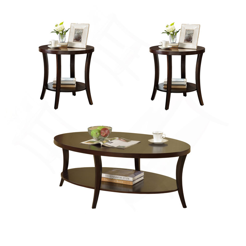 Stylish Perth 3-Piece Coffee Table Set With End Tables, A Perfect Blend Of Function And Design., Brown