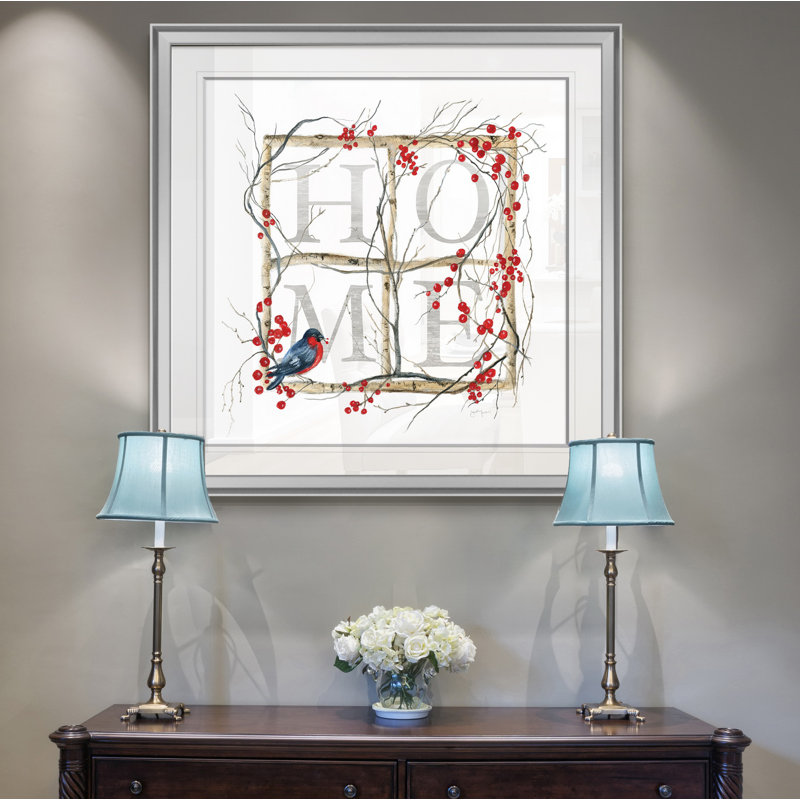 « home oiseau couronne », art textuel, H 16 po x l 16 po x P 1,5 po, Cadre argenté