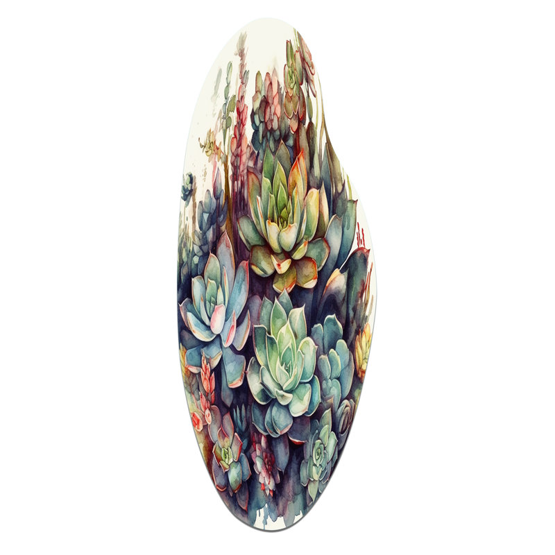 Pegram - Décoration murale irrégulière en métal Cactus, H 38 po x l 15 po