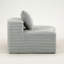 Compressé 2 places Moon Bay en gris velours, tissu doux en velours côtelé, style moderne, sans assemblage, rembourrage en mousse et coussins décoratifs gris pour le confort avec design, rembourrage relaxant