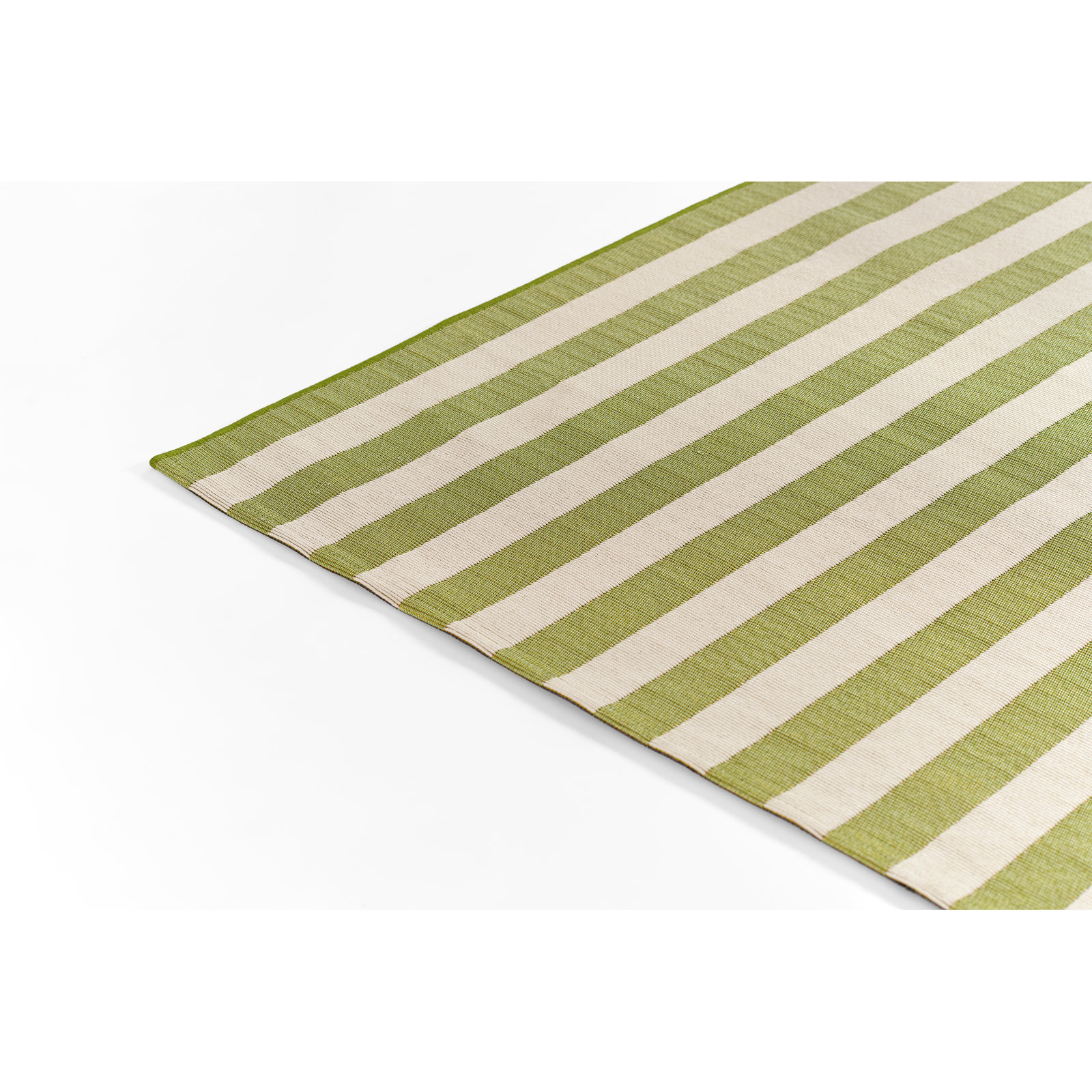 Holloway Green Striped Outdoor Rug, 8'10" X 11'10"