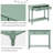 Floriean Rustic Vintage Farmhouse Style Console Table - 2 Drawers, Bottom Shelf-1367979146