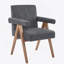 Fauteuil de salle à manger en tissu Poppy-188928001