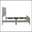 Mobilier de chambre à coucher contemporain contemporain en bois à finition grise pour grand lit 1pc, lit dans une boîte