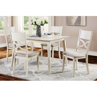 Ensemble de salle à manger multifonctionnel avec table rectangulaire et 4 chaises d'appoint