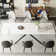 78.74'' To 110.24'' Rectangular Extendable Dining Table With Sintered Stone Top For 8-10