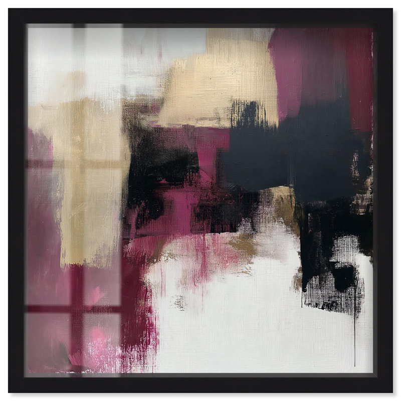 Décoration murale élégante Golden Dusk I Shadowbox Print par Art Remedy, H 25 po x l 25 po, Noir