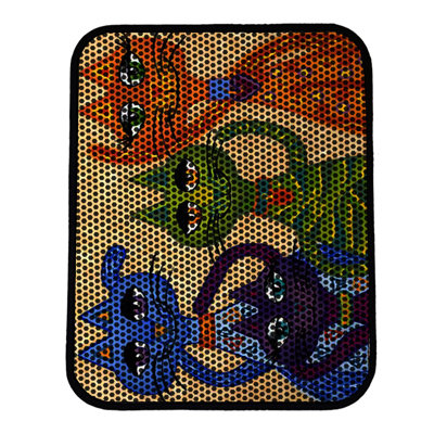 Tapis pour litière de qualité supérieure, 18 po x 24 po | 50% PVC / 50% polyester, lavable à la machine et passer l'aspirateur | Conception durable et facile à nettoyer pour les propriétaires d'animaux de compagnie | Protégez vos planchers des dégâts de la litière