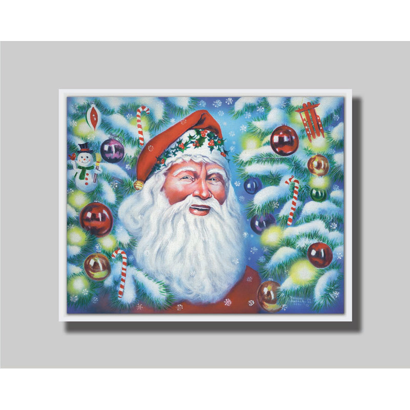 «Holly Jolly Santa» par Robert Andrea, H 8 po x l 10 po x P 1 po, Métal