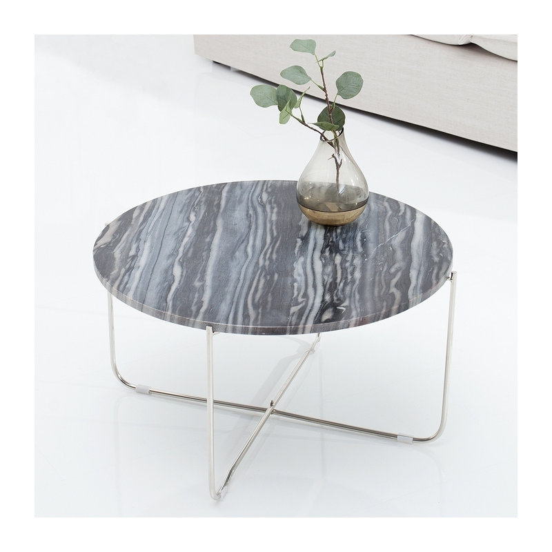 Cornesse Cross Legs Coffee Table, Silber, Grau