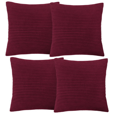 Aspire Homeware Striped Square Velvet Cushion Cover