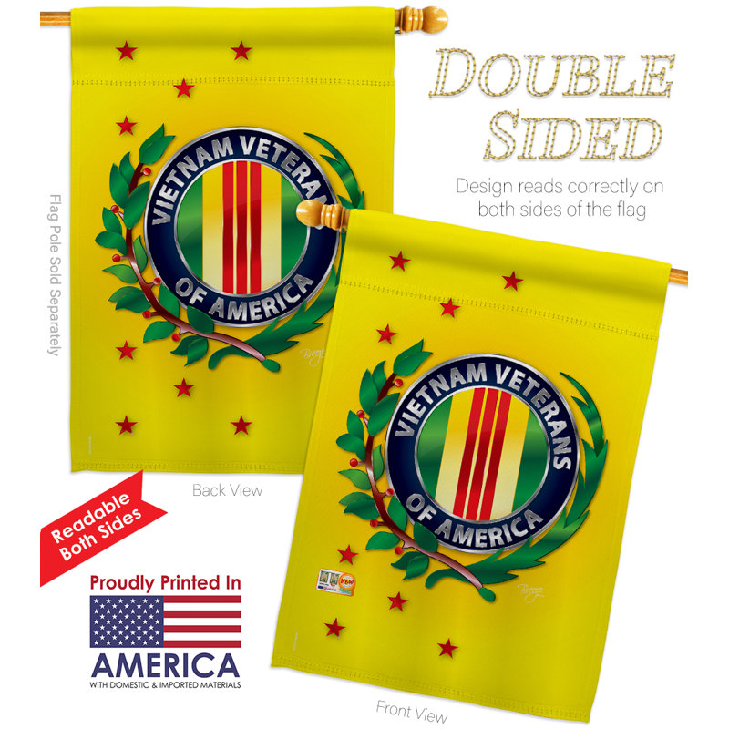 Double Sided 40'' H x 28'' W Polyester Independence Day House Flag