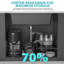 Évier de cuisine en quartz - Évier de cuisine à simple cuve en composite de granite noir encastrable 33 po x 19 po x 9,65 po-125024960