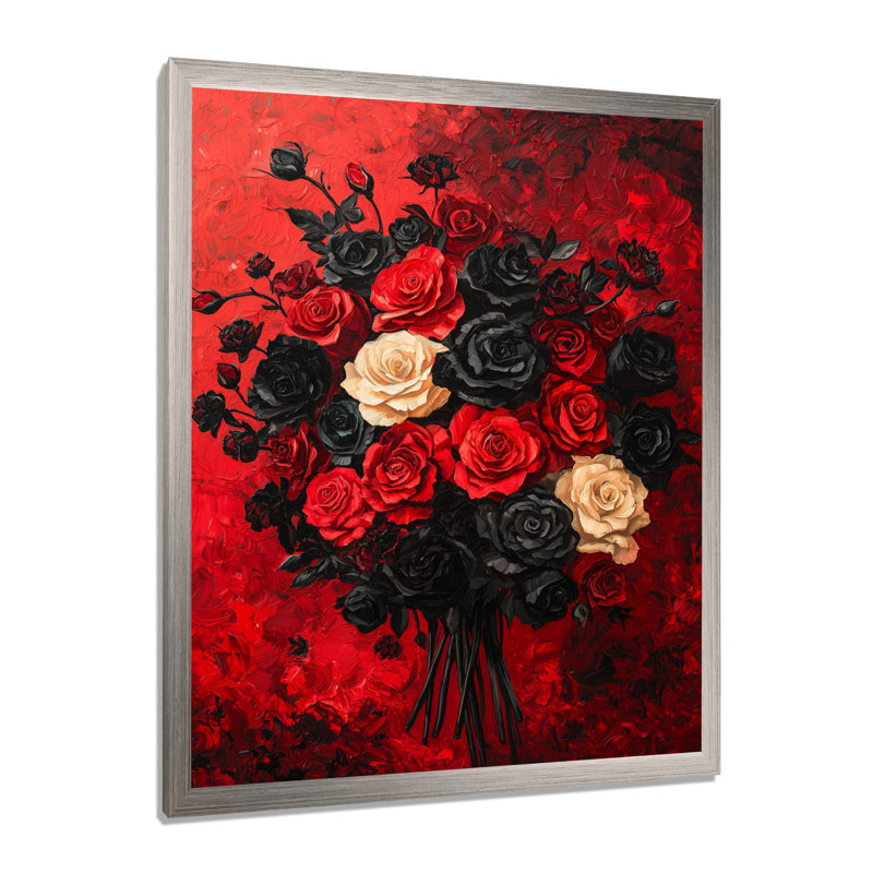 Sindy - Floral Canvas Prints, Silver, 20" H x 12" W, Reproduction encadrée d'une seule photo