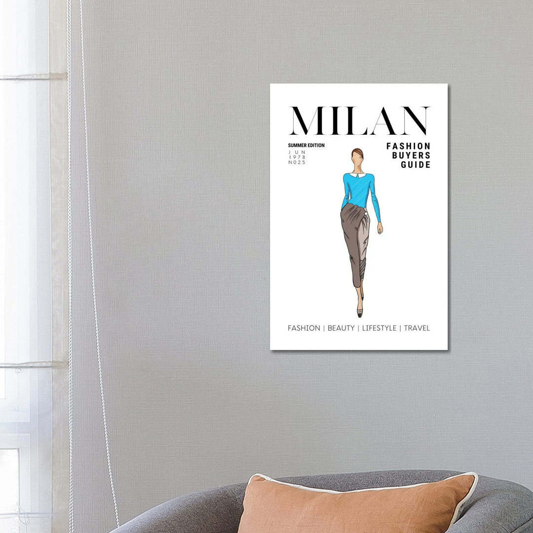 Milan Italian Fashion by Design Harvest - Wrapped Canvas Advertisement