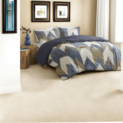 Ensembles de literie de qualité supérieure en coton pour grand lit, bleu marine moderne pour la chambre à coucher
