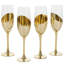 4 Piece Drinking Champagne Flutes Glasses Stemware