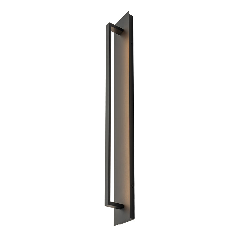 Black Modern Outdoor Led Wall Sconce, 47.2" H x 4.8" W x 4.3" D