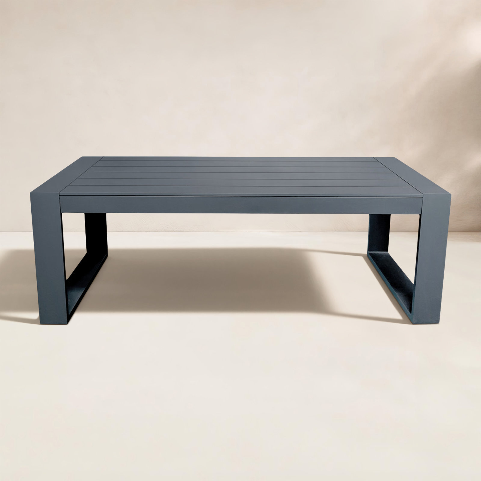 Dover 46'' Metal Outdoor Coffee Table, Gray