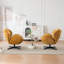 Fauteuil d'appoint pivotant rembourré et capitonné-139374657
