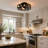 20" Rustic Woodland Flush Mount Caged Ceiling Fan with Remote Control
