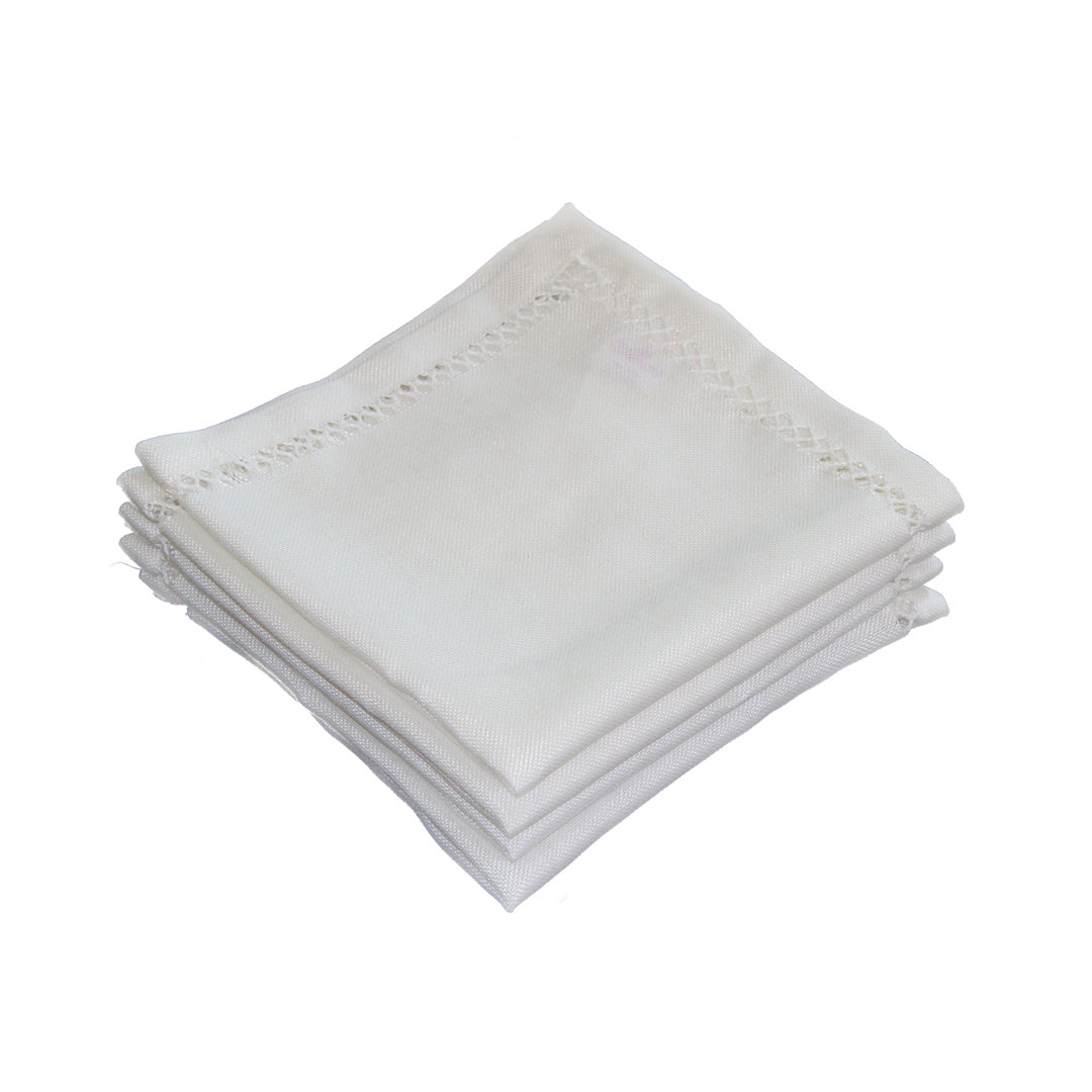 Woodcreek Hemstitch Embroidered Vintage 18" Napkin (Set of 4) Fleur De Lis Living 