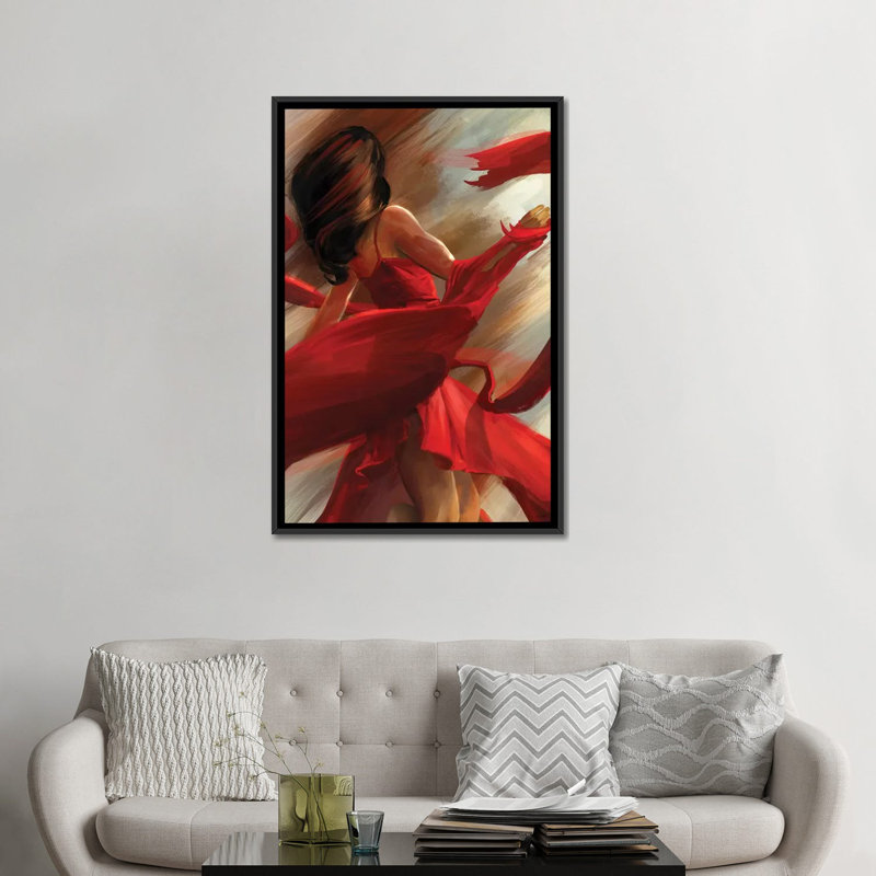 «Beauty in Motion», impression sur toile, H 26 po x l 18 po x P 1,5 po, Toile avec cadre noir, Pas de tapis