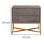 Table de chevet 2 tiroirs Mercato Shagreen-62159893