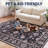 Arabella Vintage Floral Border Machine-Washable Rug-458242459-458242455